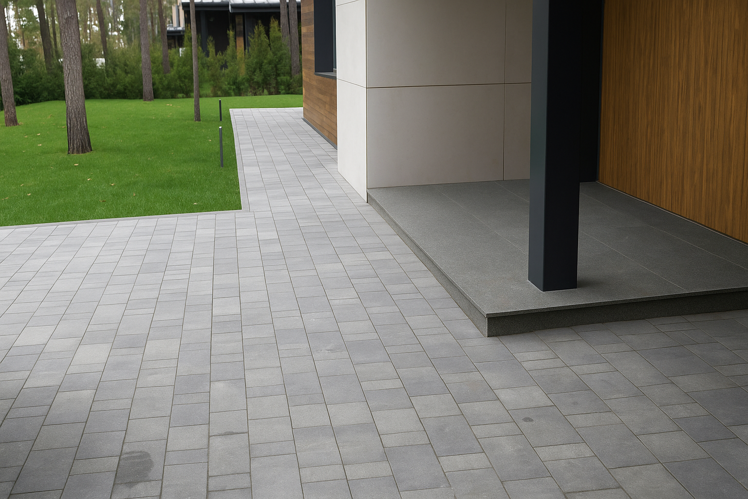 Укладання тротуарної плитки Лайнстоун-20 Платина