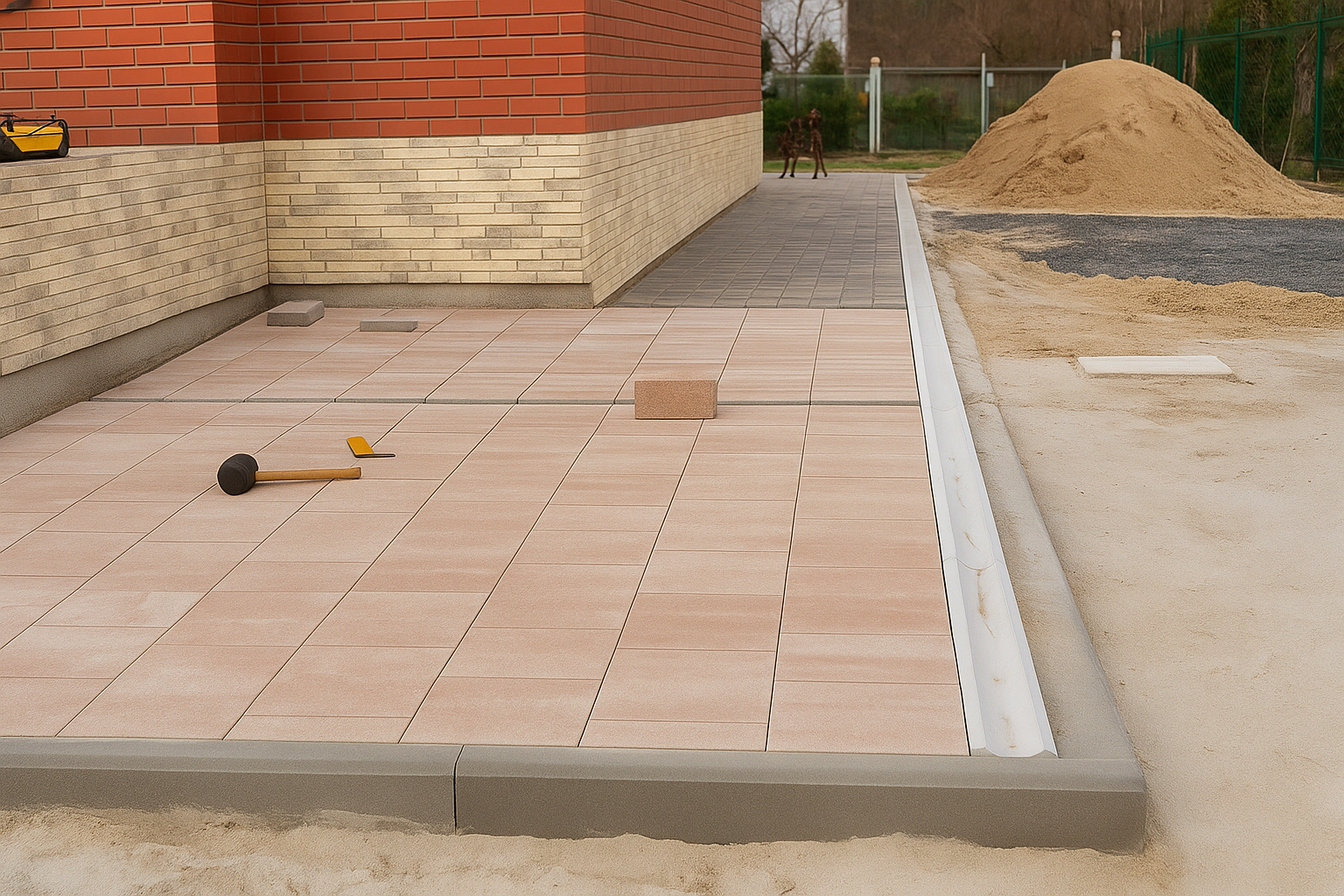 Укладання тротуарної плитки Лайнстоун-20 Палермо