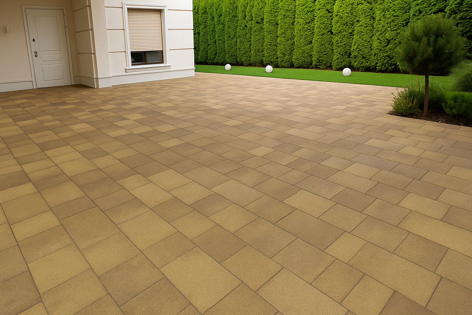 Укладання тротуарної плитки Золотий Мандарин Модерн Кремона 60